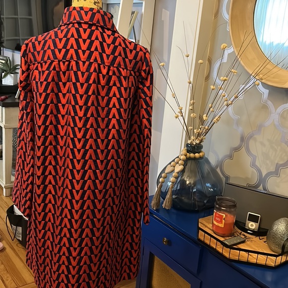 Valentino red and navy coat - Picture 4 of 4
